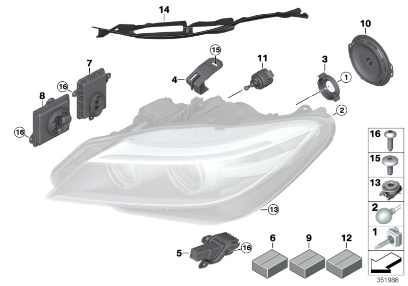 Piezas sueltas para faro