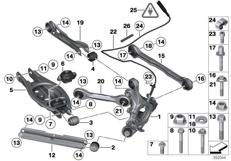 Soporto eje trasera/suspension ruedas