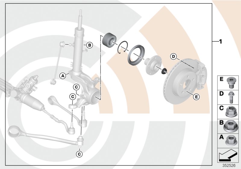 Repair kit, wheel bearing, front