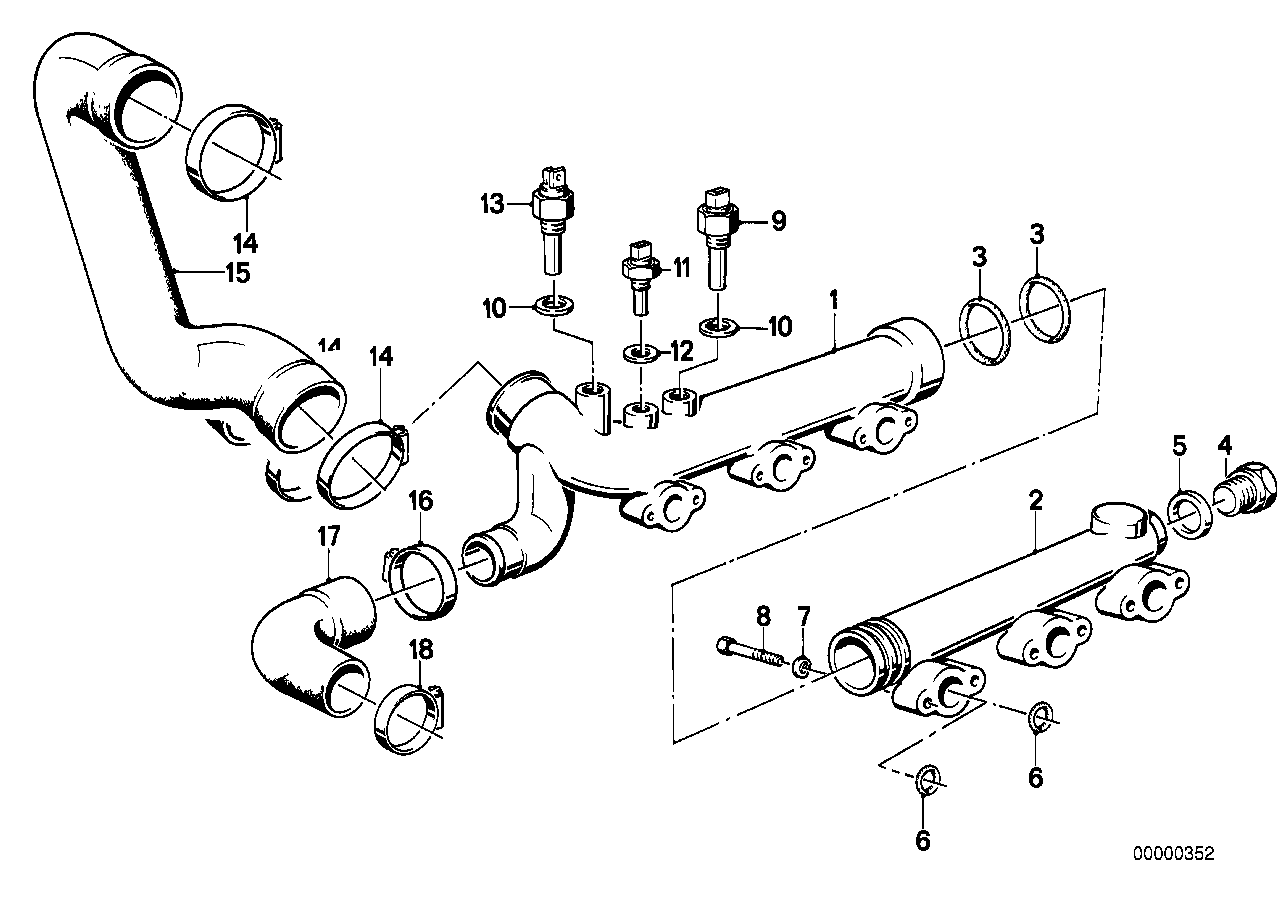 Sistema di raffredda.-tubo fless.p.acqua