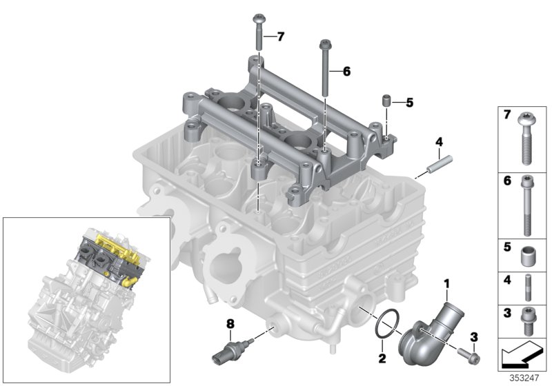 Cylinder head attached parts