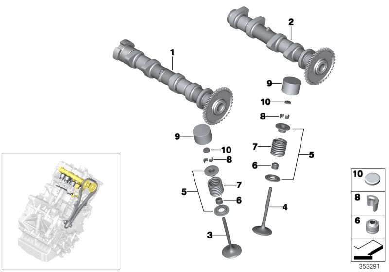 Valve timing gear - camshaft/valves