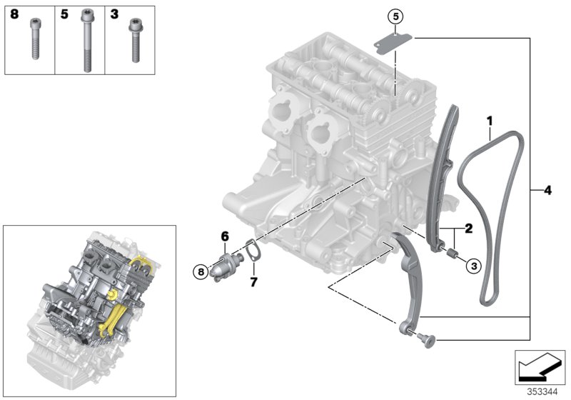 Timing and valve train-timing chain