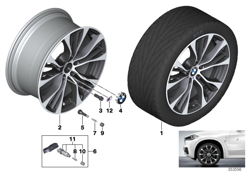 BMW LA wheel, M double spoke 599M