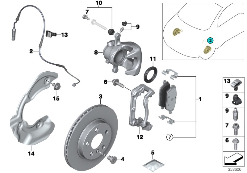 Front wheel brake