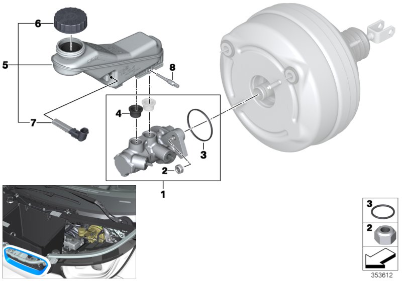 Brake master cylinder/expansion tank