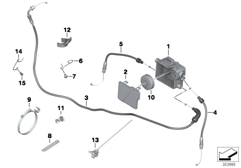 Bowdenkabel/kabelverdeler