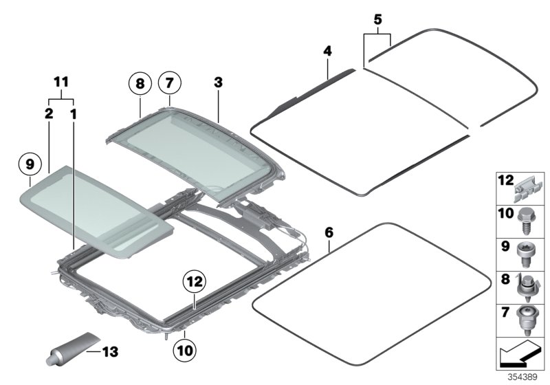 Tetto panoramico elettrico