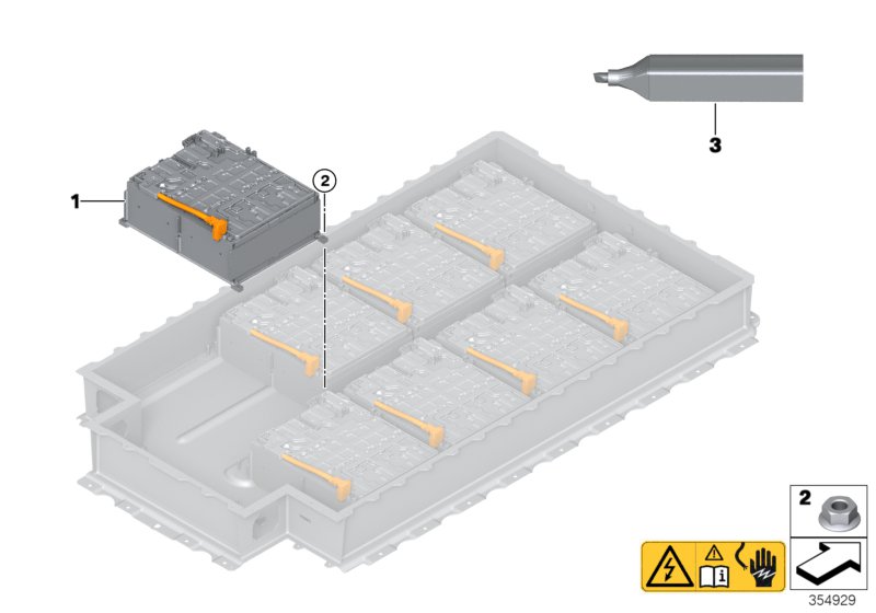 High-voltage accumulator, module