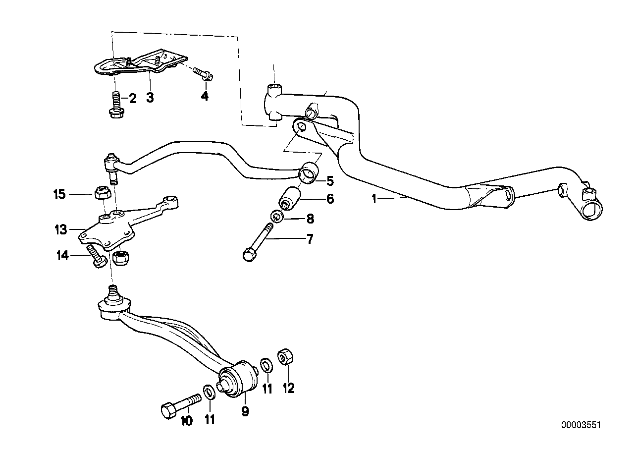 Voorasdrager/dwarsarm