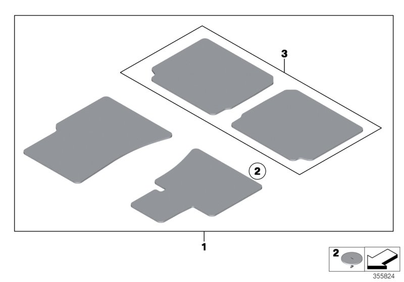 Serie stuoia di inserimento velours