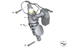 Spring strut, ESA, rear