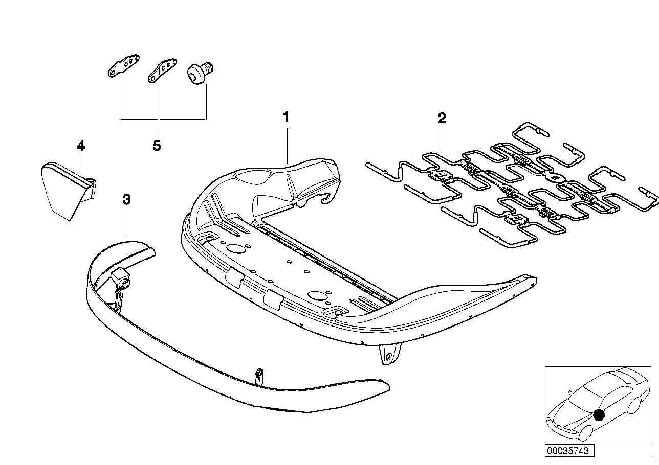 Telaio/mascherine del sedile anteriore