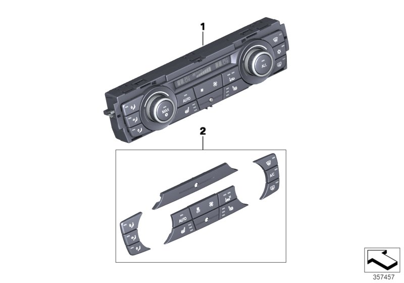 Control unit, automatic air cond., High