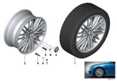 Roue all. BMW M rayons doub. 460 - 17''