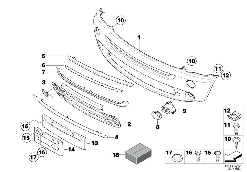 Trim panel, front