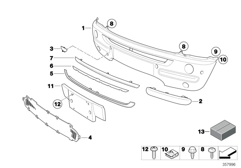 Trim panel, front