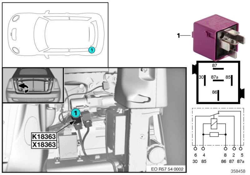 Relay, soft top 1 K18363