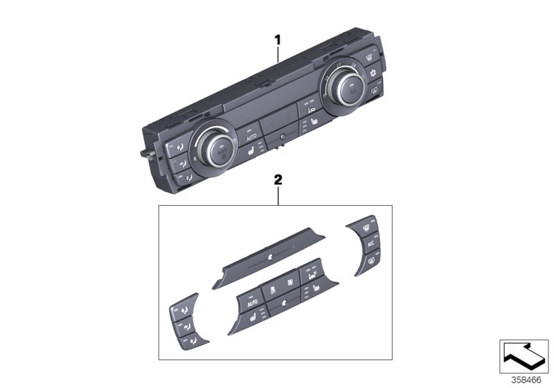 Kontrol paneli, Klima otomatiği-Basis