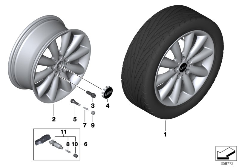 MINI LM-fälg Cosmos Spoke 499 - 17''