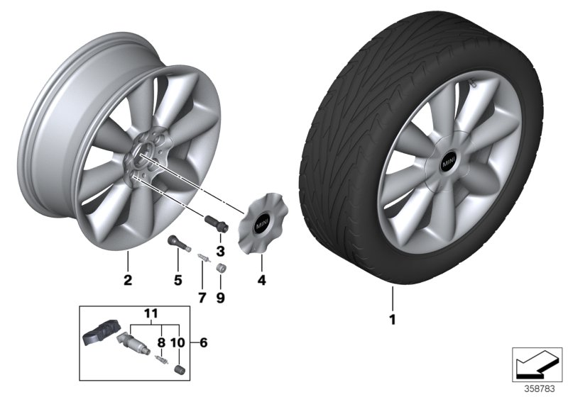 MINI ล้ออัลลอย Cone Spoke 507 - 18''