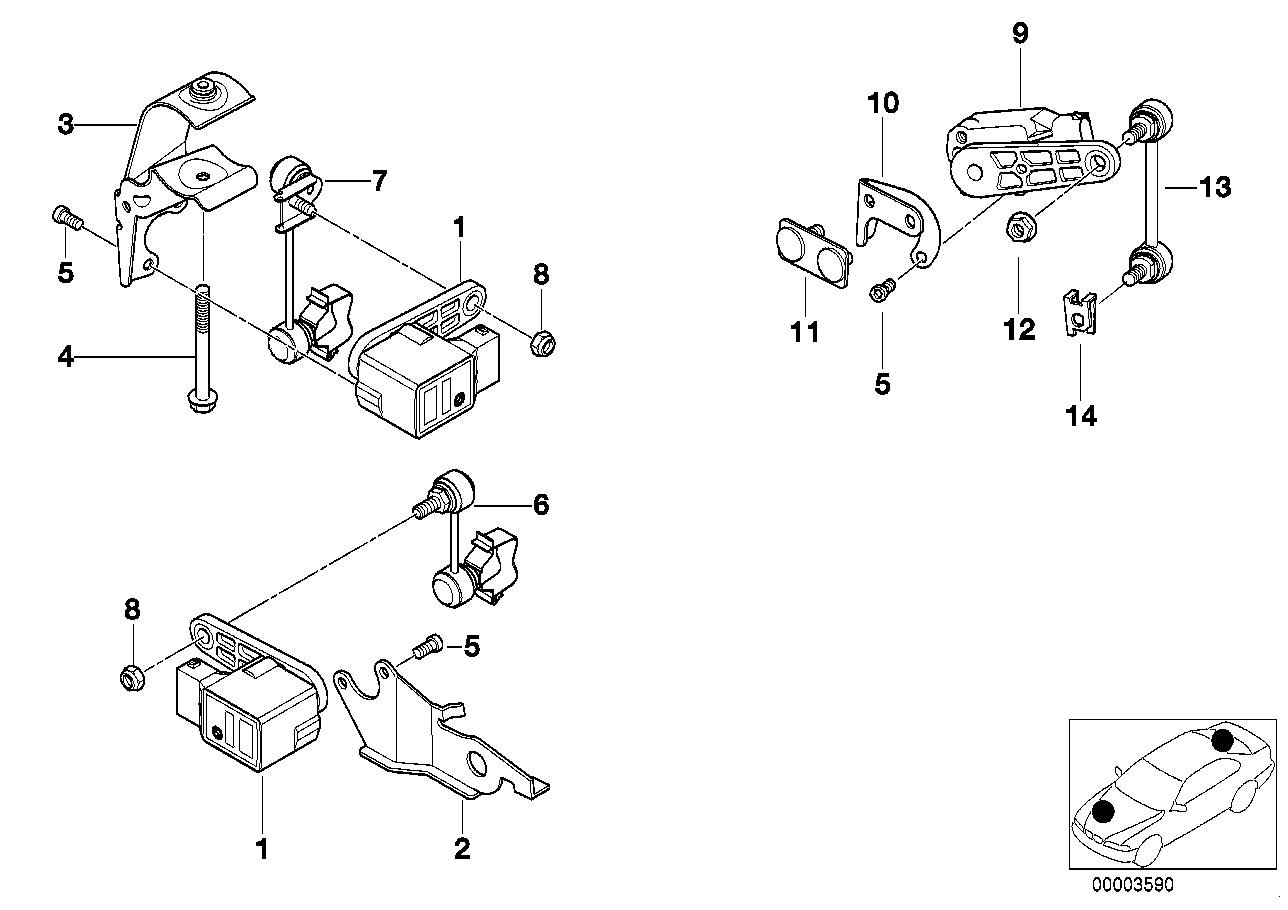 Sensor de regulac.alcance de los faros