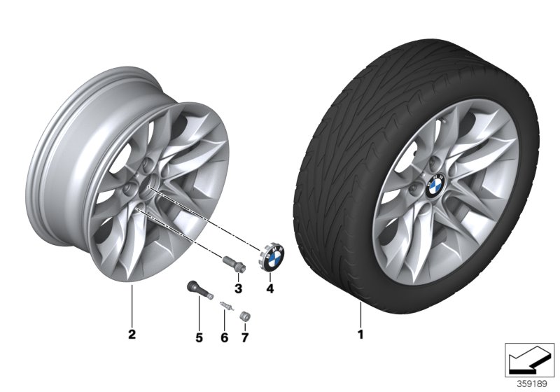 BMW LA wheel, V-spoke 621