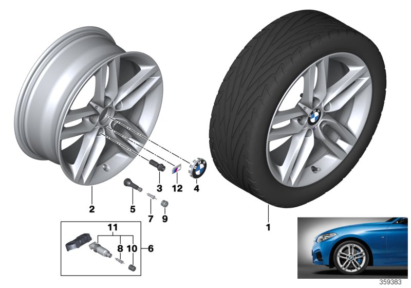 BMW LA wheel, M double spoke 461 - 18''