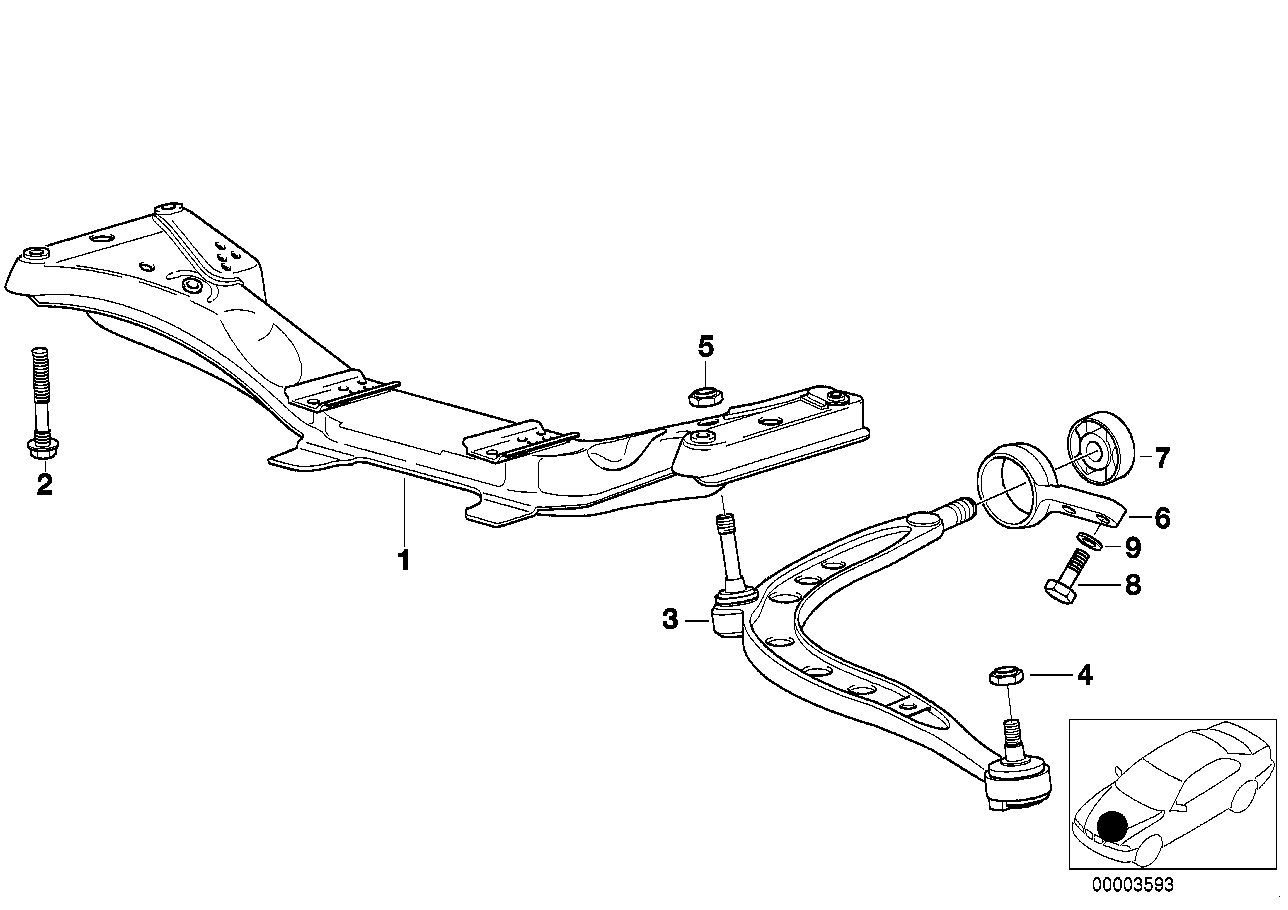 Framaxelbalk/tvaerbalk