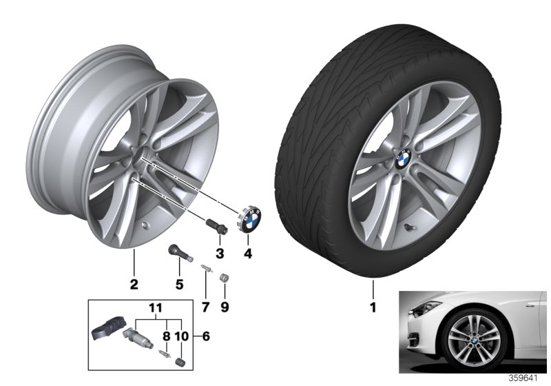 BMW 轻质铝合金轮辋 双轮辐 397 - 18''
