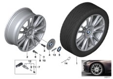 BMW LA wheel, individ. V-spoke 439-19''