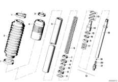 Telescope fork tube/absorber/spring