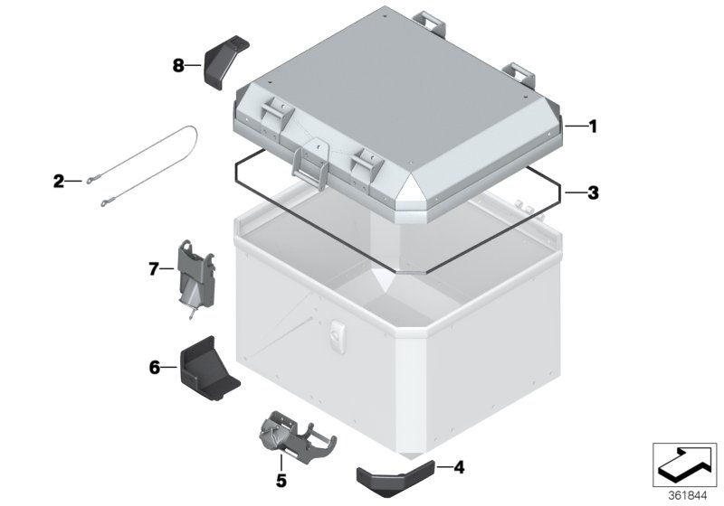 Pièces détachées Top-case aluminium