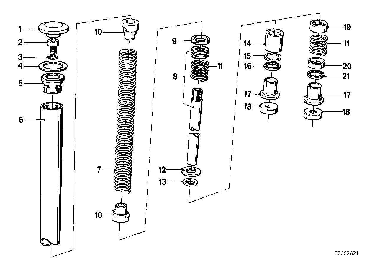 Tubo verticale d.forcella/amortiz./molla