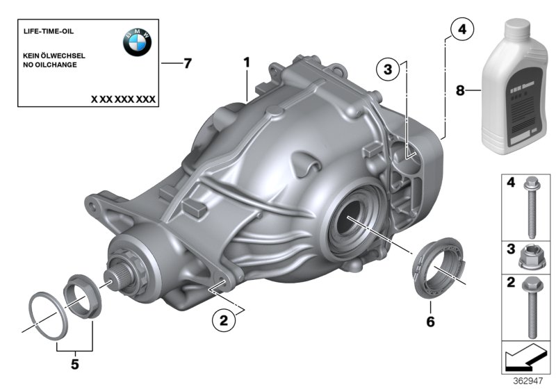 Final drive, input/output, 4-wheel