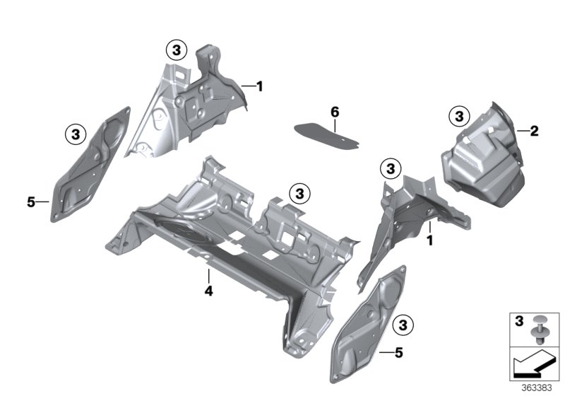 Sound insulating rear