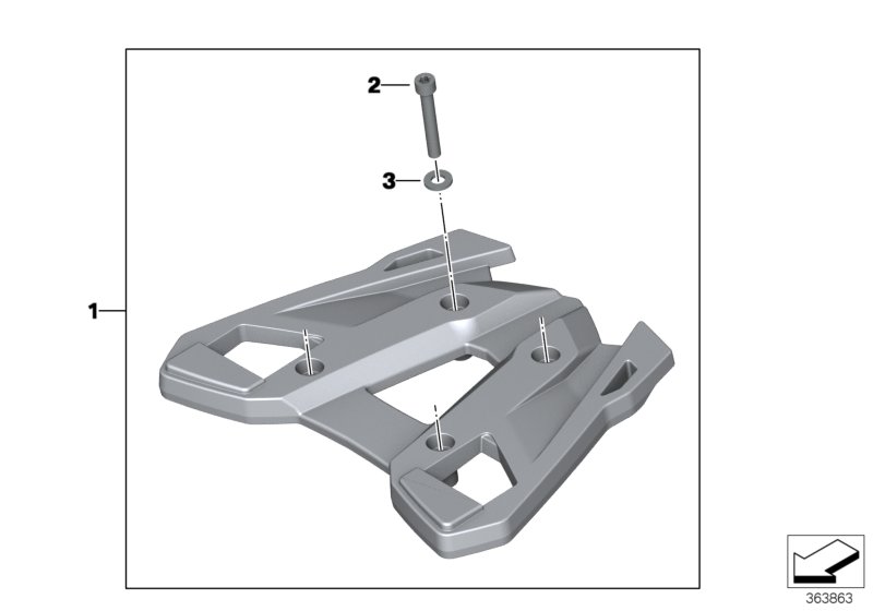 Ponte portapacchi topcase