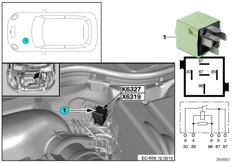 รีเลย์, หัวฉีดเชื้อเพลิง K6327