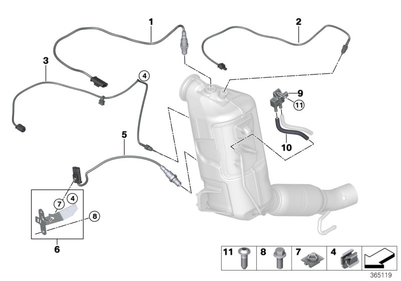 Sensorelem dieselpart.filter/monter.det