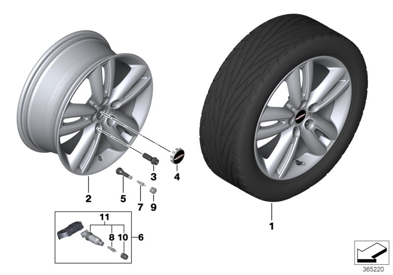 Rueda AL MINI Track Spoke 562-17''