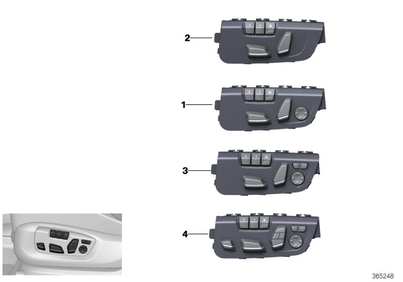 Seat adjustment switch, driver