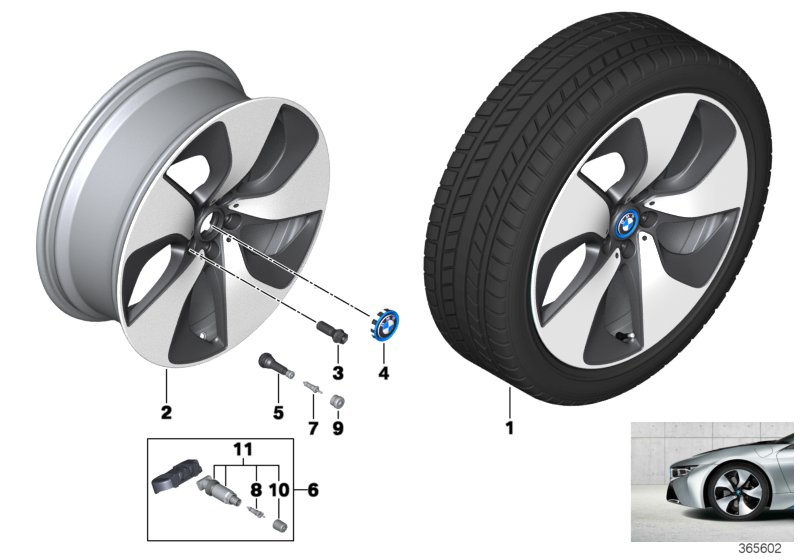 BMW i 경합금휠, 터빈 스타일링 444 - 20''