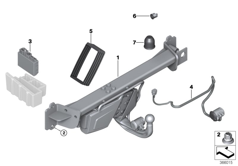 Trailer tow hitch, electrically pivoted