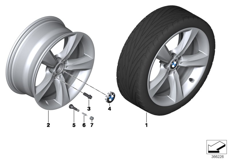 BMW LM-fälg dubbeleker 606-19''