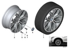 BMW 轻质铝合金轮辋 Y 式轮幅 608-19''