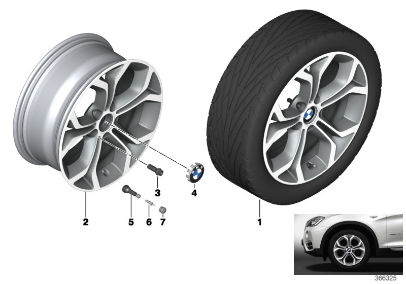 BMW LM velg Y-spaak 607-18''