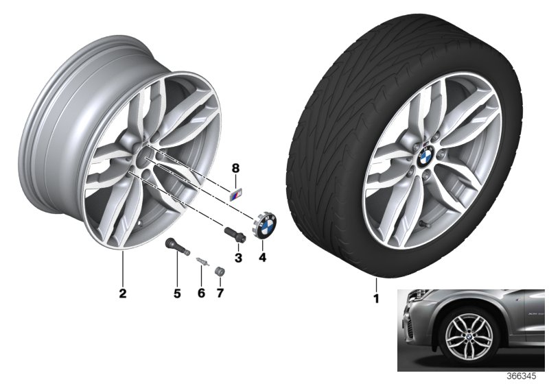 BMW LM ล้อ M ซี่ล้อคู่ 622 - 19"