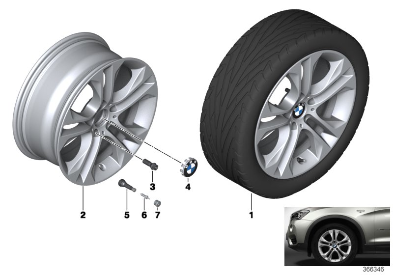 ล้ออัลลอย BMW Double Spoke 605 -18''