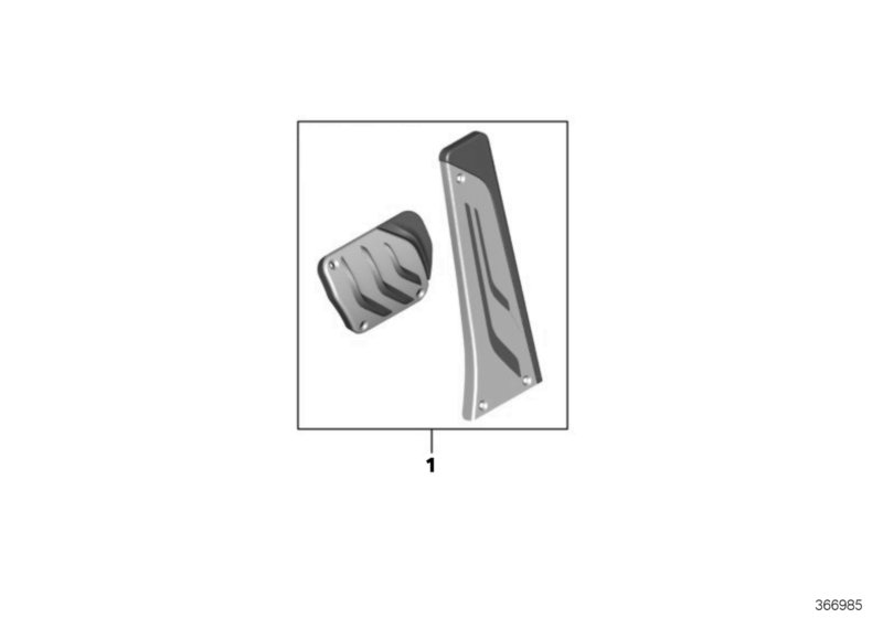 set rivestimenti in acciaio per pedali