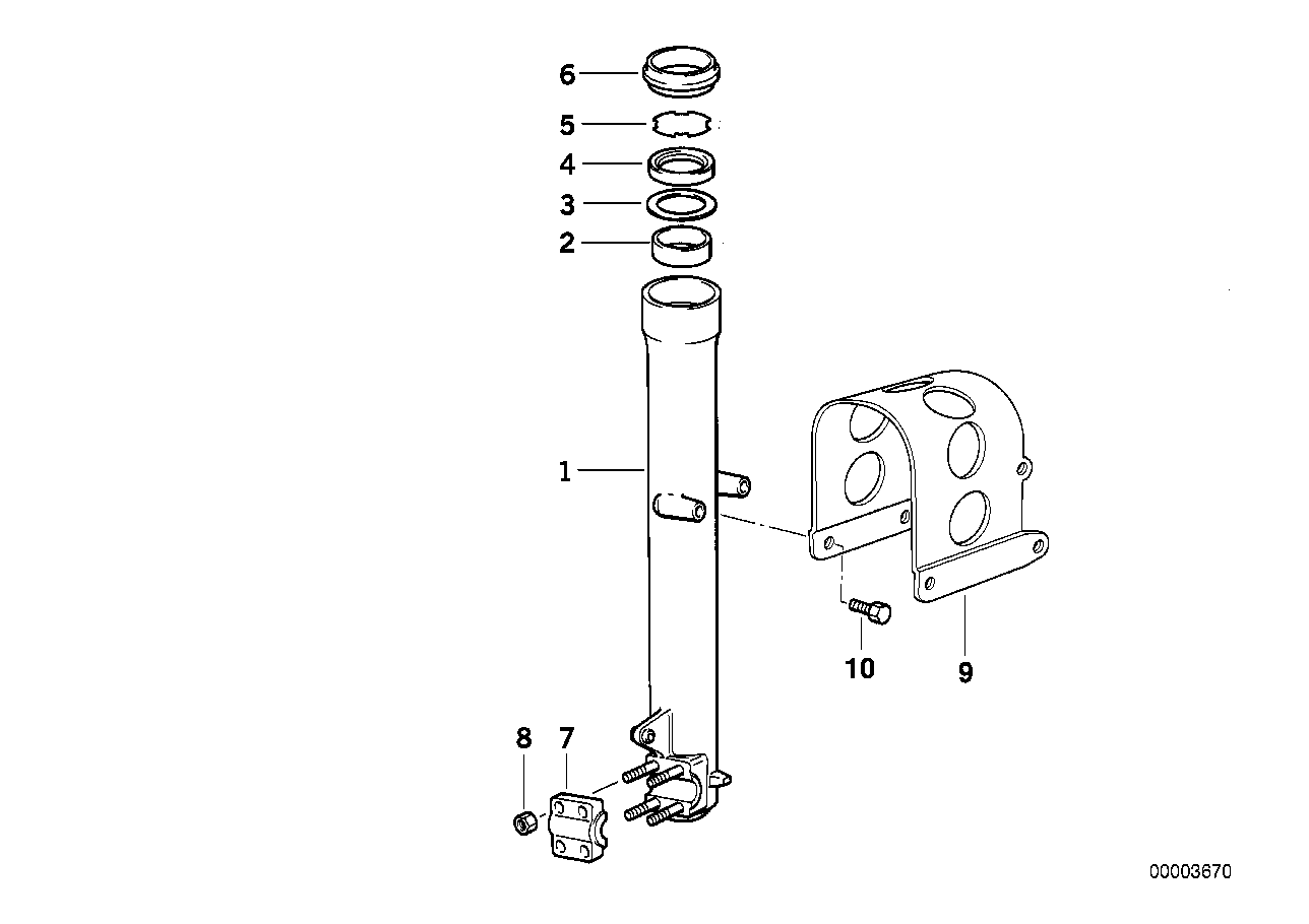 Telescope fork slide tube